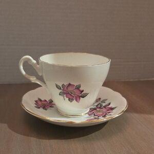 Floral Teacup and Saucer Set